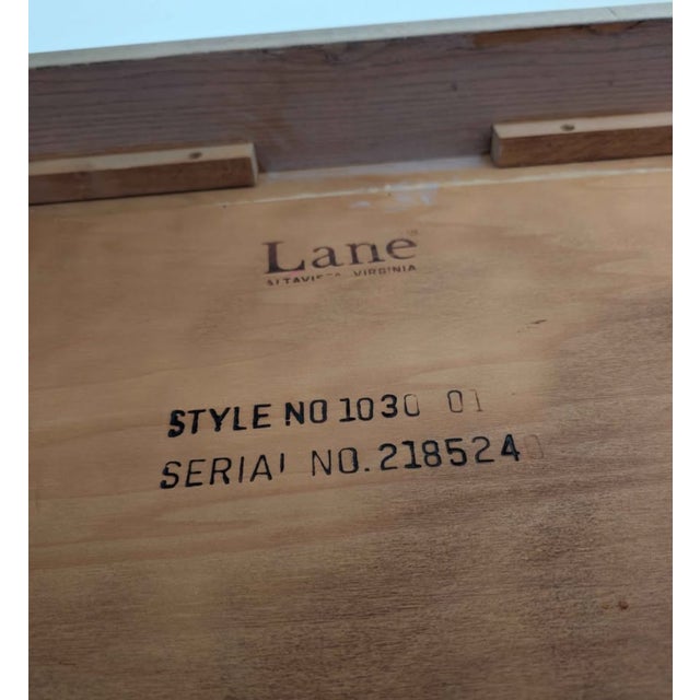 1980s Lane Postmodern Oak Parquet Coffee Table For Sale - Image 5 of 6