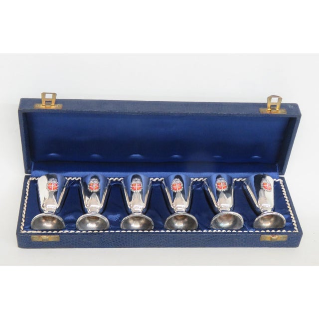 This gorgeous Set of 6 Cordial Cups are made of metal. Each cup in this set presents a silver-tone chrome colorway with an...