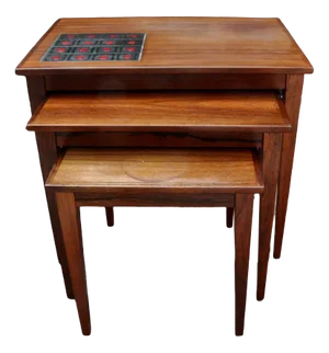 Danish Wooden Nesting Tables, Set of 3