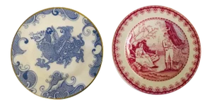 Vintage Spode and Royal Worcester Miniature Plates - Set of 2