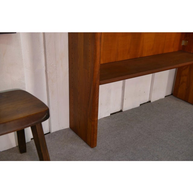 Modernist Elm Shelf by Pierre Chapo for Seltz, 1950s For Sale - Image 11 of 12