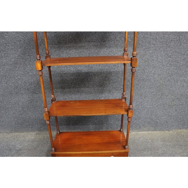 Baker Mahogany Etagere With Drawer For Sale - Image 14 of 16