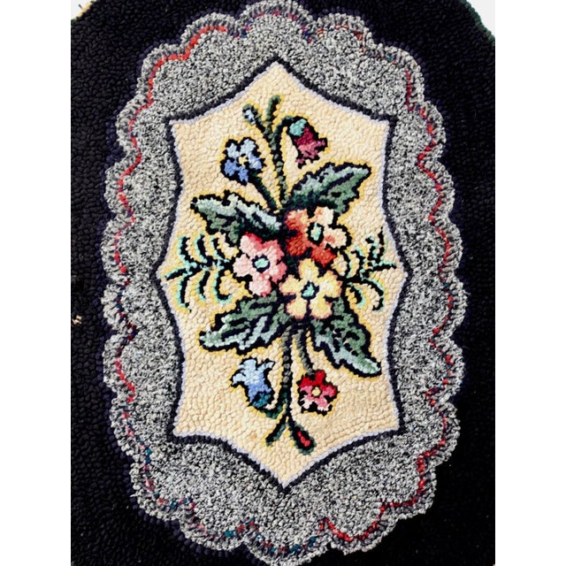Antique Hooked Rug For Sale - Image 9 of 10