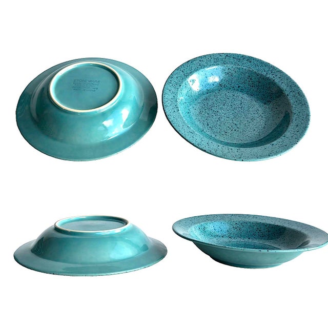 Dansk Vintage Japanese Stoneware Speckled Bowls and Plates, 12 Pieces For Sale - Image 4 of 9