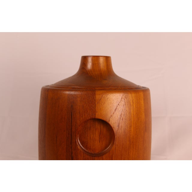 Modernist Danish Ice Bucket MCM Teak Henning Koppel for Scandinavian manufacturer, George Jensen Made in Denmark