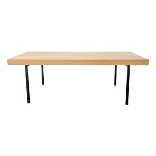 Eq3 Modern Minimalist Wood Coffee Table With Black Metal Legs For Sale