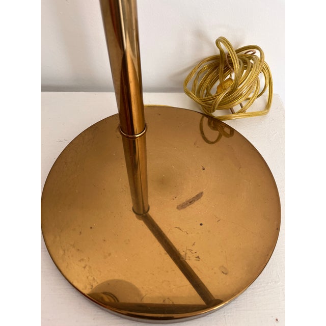 1950s Walter Von Nessen Brushed Brass Swing Arm Bedside/Table Lamp For Sale - Image 12 of 12