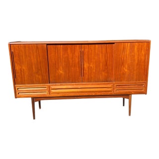 Johannes Andersen Danish Teak Highboard Mid Century Modern, Attributed For Sale