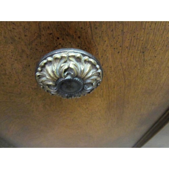 Brown Mid 20th Century Pair of Traditional Two Section Wooden Storage Cabinets For Sale - Image 8 of 9