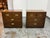Design Plus Gallery presents a pair of Vintage Dixie Furniture ACT II Collection Italian Campaign Nightstands, Circa...