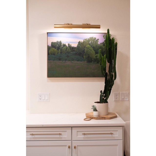 Contemporary Where Evening Rests by Michael Magrin | Oil on Canvas Landscape With Trees at Dusk For Sale - Image 3 of 14