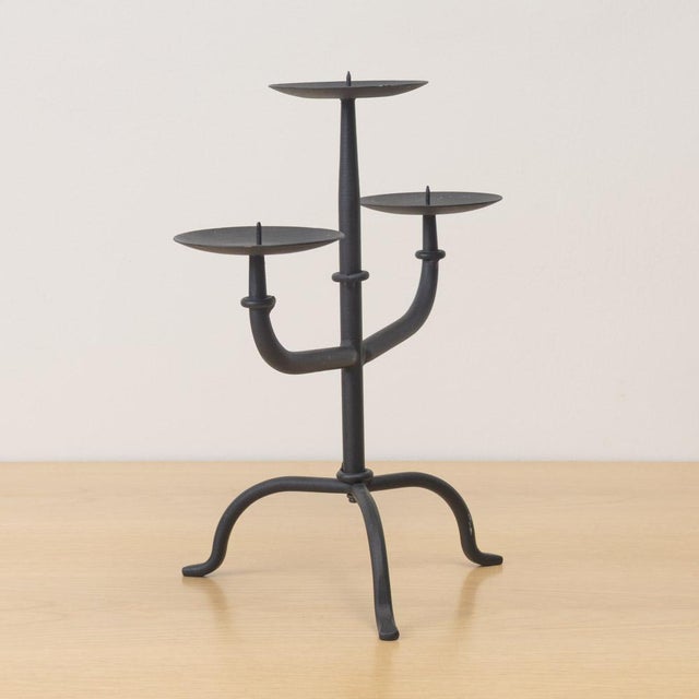1950s French Iron Candelabra For Sale - Image 4 of 8