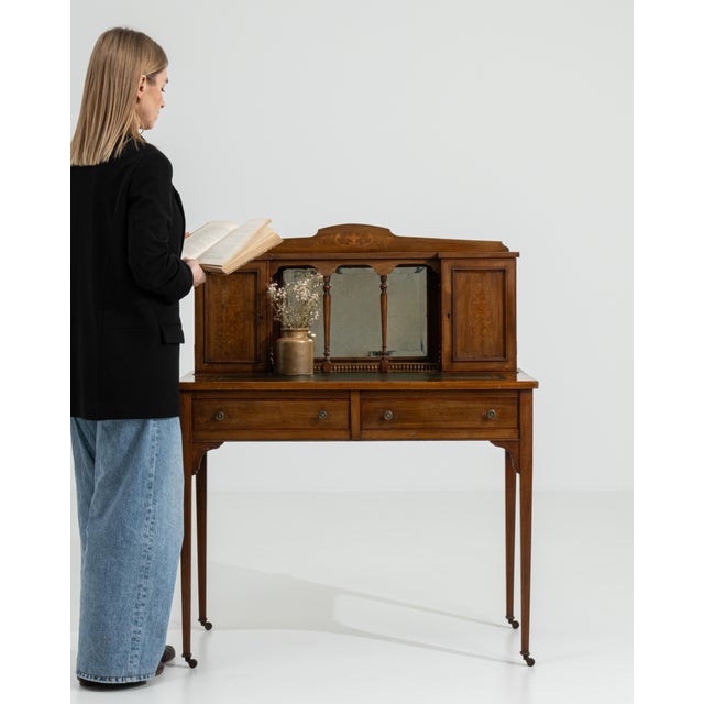 19th Century Edwardian Secretary Desk For Sale - Image 10 of 15