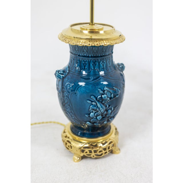 Ceramic & Bronze Table Lamps, 1880 For Sale - Image 3 of 10