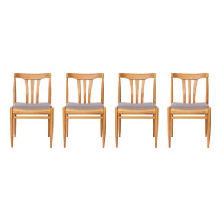 Vintage German Dining Chairs in Beechwood, 1970s, Set of 4 For Sale