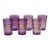 Morada Moroccan Tea Glasses Set of 6- Purple For Sale