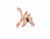 Contemporary Late 20th Century 14K Rose Gold Diamond Butterfly Wraparound Ring Estate by EFFY, Size 7 For Sale - Image 3 of 3