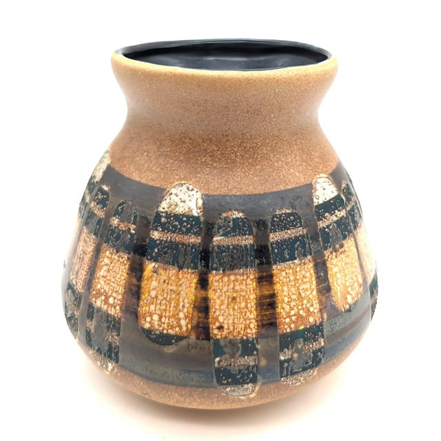 Lapid Pottery Works Mid 20th Century Lapid Pottery Works Glazed Stoneware Bud Vase For Sale - Image 4 of 11