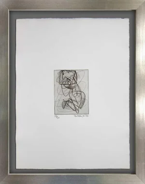 1970s Modern Stanley Hayter Etching in Archival Frame