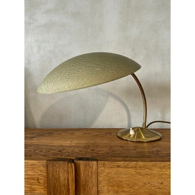 Gold Modernist Goose Neck Table Lamp by Gebrüder Cosack Ligting, Germany, 1950s For Sale - Image 8 of 11