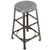 Metal Early 20th Century American Industrial Factory Stool in Stripped Steel For Sale - Image 7 of 7