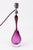 Val-Saint-Lambert, attributed to. Lamp in stylized baluster shaped transparent moulded crystal, purple doubled. Work...