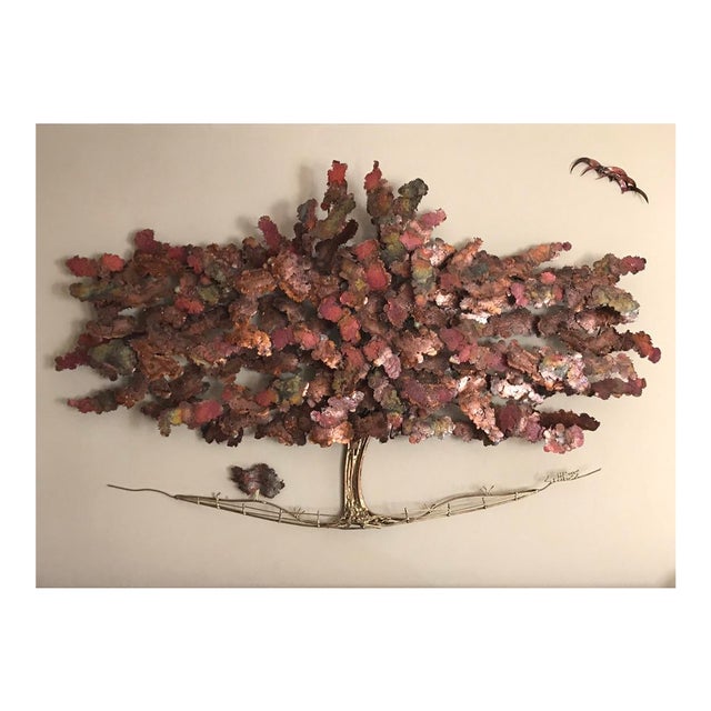 C. Hess Copper and Bronze Tree Sculpture Wall Art For Sale