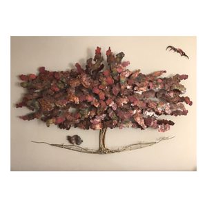 C. Hess Copper and Bronze Tree Sculpture Wall Art