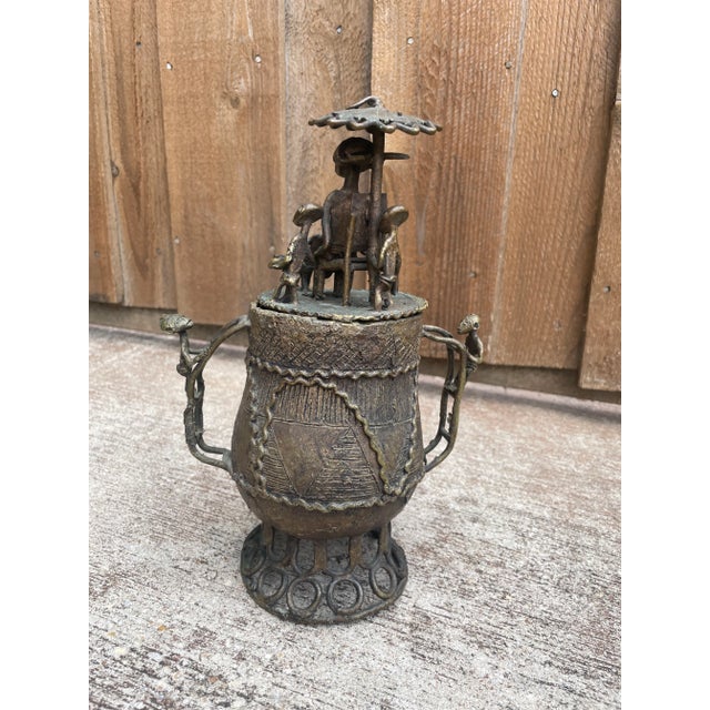 Ashanti Cast Bronze Kuduo Pot For Sale - Image 4 of 10