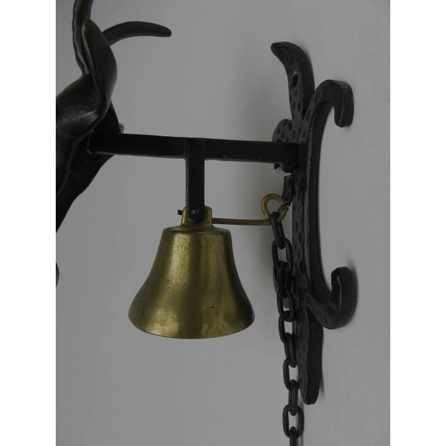 Black Black Brass Goat Door Bell by Walter Bosse, 1950s For Sale - Image 8 of 13