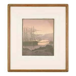 Quiet Anchorage by Ernest William Watson, 1924