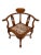 Red Rosewood Horseshoe Chair With Marble Seat by James Mont, Pair For Sale - Image 8 of 13