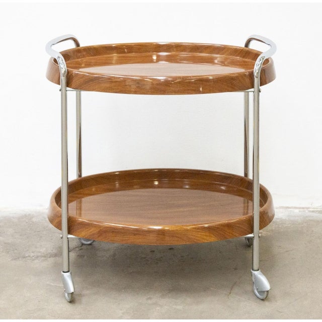 Space Age Cart in Chromed Steel and Plastic, 1970s For Sale - Image 10 of 12