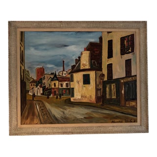 1910s Maurice Utrillo v Oil on Canvas Exact Title Unknown. For Sale