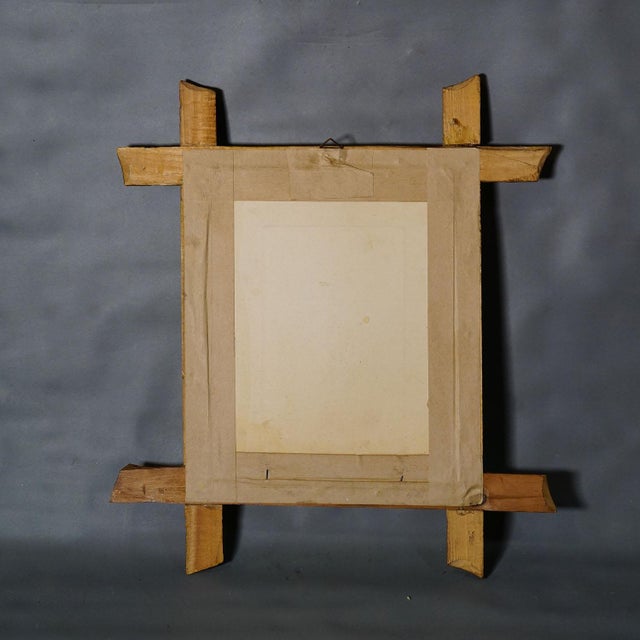 Black Antique Copper Engraving Print With Bavarian Scene Ca. 1900 For Sale - Image 8 of 8