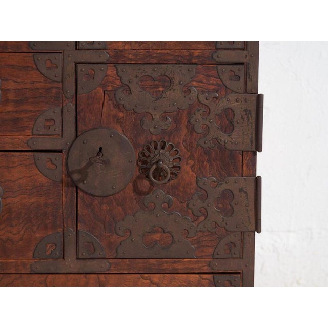 Brown Antique Tansu Storage Chest of Drawers For Sale - Image 8 of 14