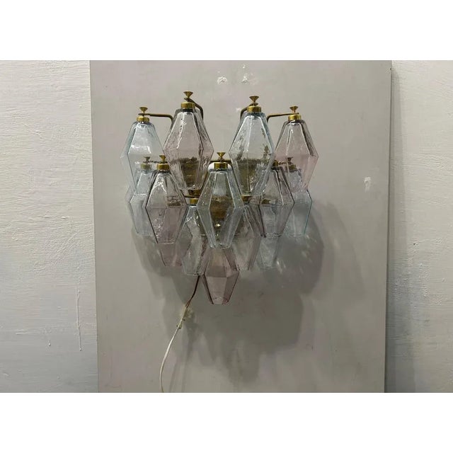 Murano Glass Polygon Sconces, 1980s, Set of 2 For Sale - Image 6 of 7