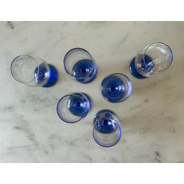 Glass Set of 6 Schott Zwiesel Samba Blue Glasses For Sale - Image 7 of 8