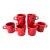 Red Fiesta Ware Coffee Cups Set of 8 For Sale