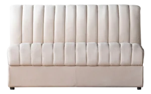 Matthew Izzo Home Estelle Oatmeal Velvet Straight Modular Banquette Sofa