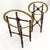 Pair Oval Brass Gallery Glass Top Faux Bamboo Bases End Side Tables Stands MINT For Sale - Image 12 of 16