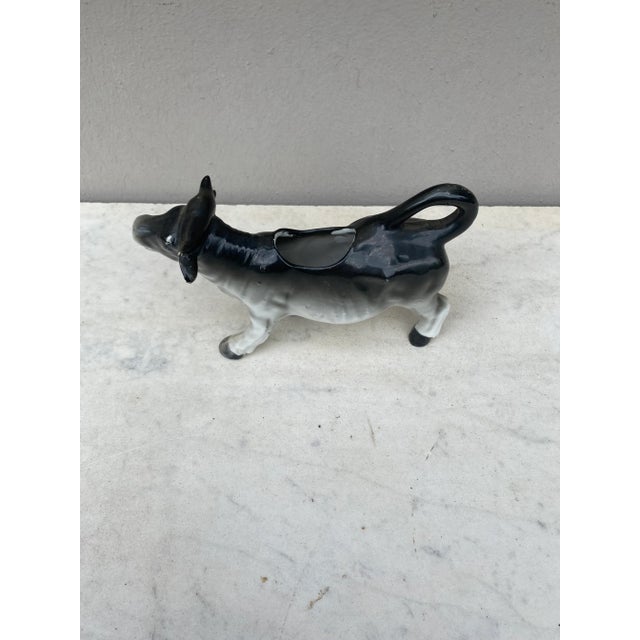 Porcelain White & Black Cow Creamer Circa 1930.