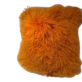 Contemporary Curly Lamb Throw Pillow For Sale