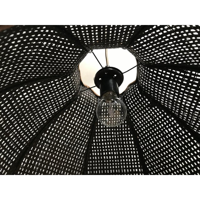 Textile Pendant Light in Woven Thick Threads, 1970s For Sale - Image 7 of 17