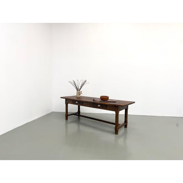 Antique French Farmhouse Table in Oak, 1890 For Sale - Image 14 of 18