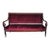 French Louis Philippe Style Walnut Settee in Burgundy Velvet, C. 1900-1930 For Sale