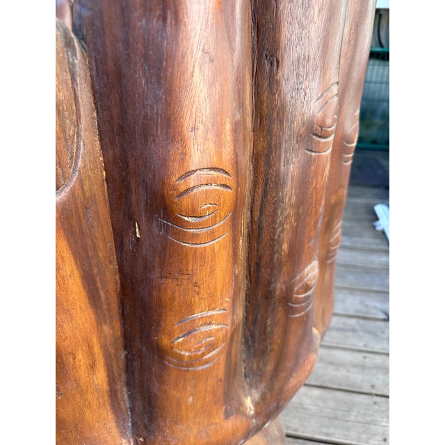 Vintage Wooden Hands Chairs, 1970s, Set of 6 For Sale - Image 10 of 11