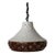 1970s Mid-Century Modern Ceramic Pendant Light Fixture Textured Studio Pottery Ceiling Lamp For Sale