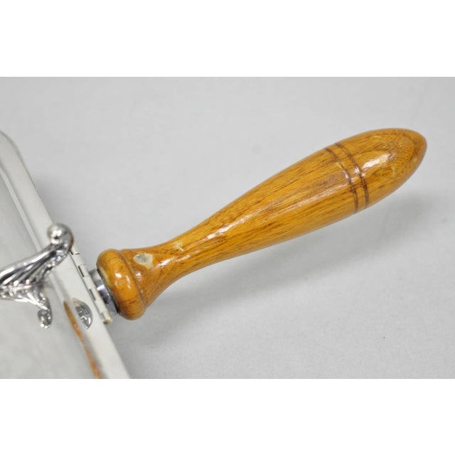 Mid 20th Century Vintage Victorian Silver Plated Crumb Catcher Table Butler by Sf Co For Sale - Image 5 of 11