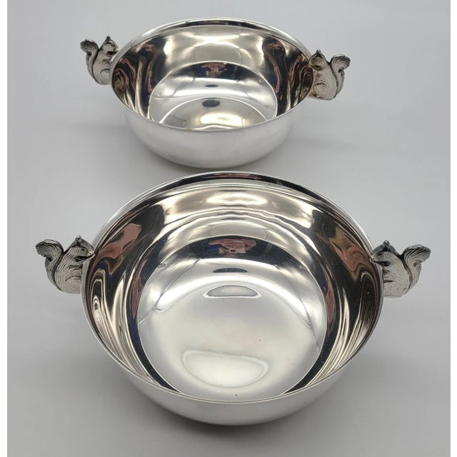 Mid-Century Modern LastCHANCE!Late 20th Century Wallace Sterling Silver Plated Nut Bowls - A Pair For Sale - Image 3 of 9